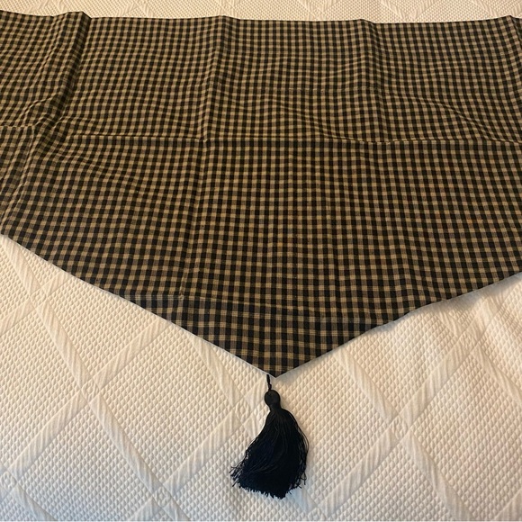 Waverly Black and Tan Lined Ascot Valance NEW - Picture 3 of 7